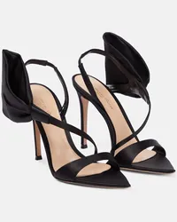 Gianvito Rossi Sandali Theresa in raso Nero