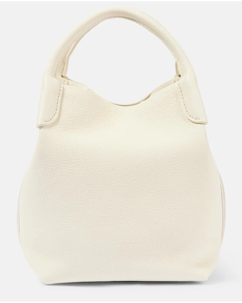 Loro Piana Borsa a spalla Bale Small in pelle Bianco