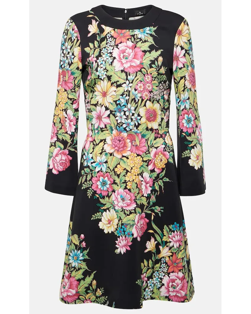 Etro Miniabito con stampa floreale Nero