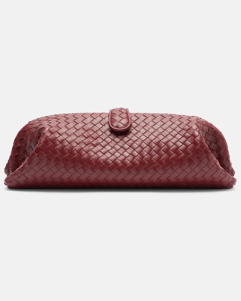 Bottega Veneta Clutch Lauren 1979 Medium in pelle Intrecciato Borgogna