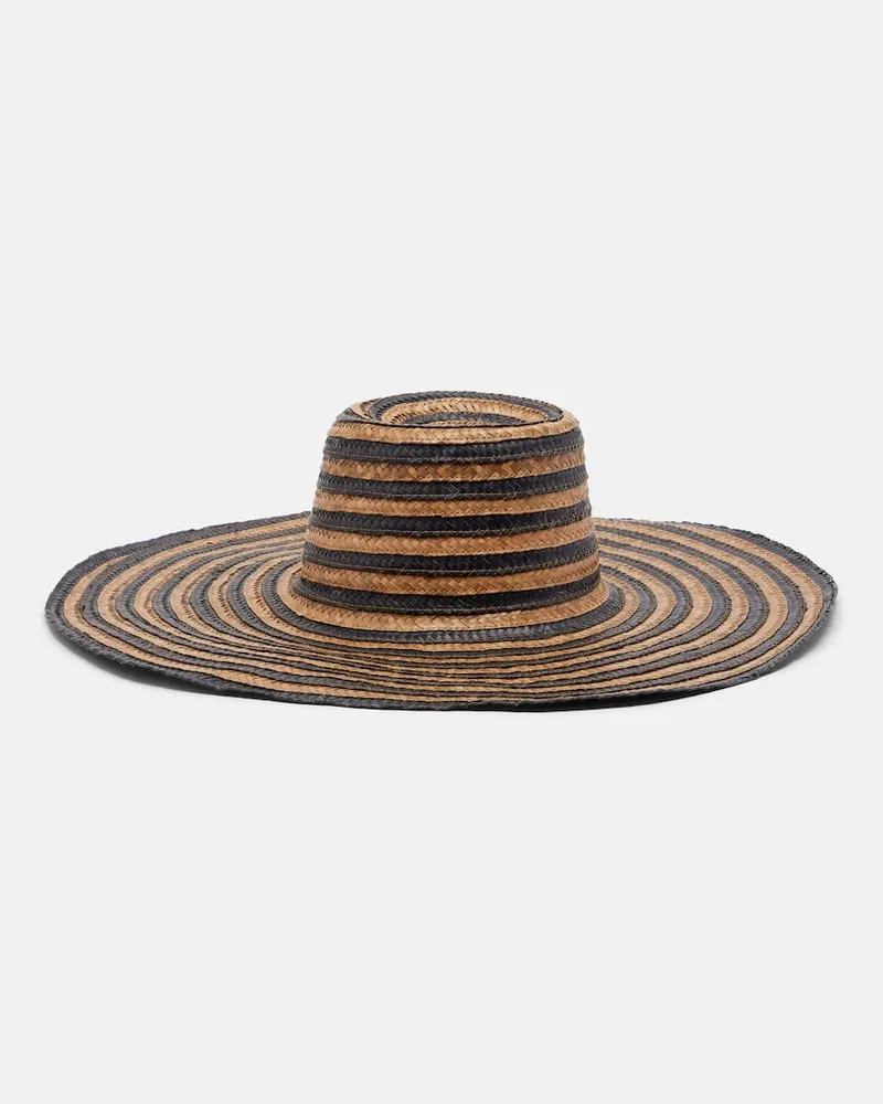 Poupette St Barth Cappello Angel a righe Nero