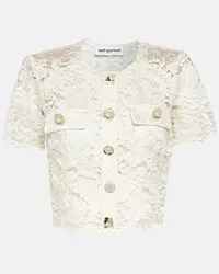 Self-Portrait Top in pizzo Bianco