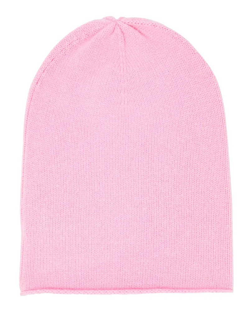 Jardin des Orangers Berretto in cashmere a coste Rosa