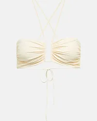 Magda Butrym Top bikini con scollo all’americana Bianco