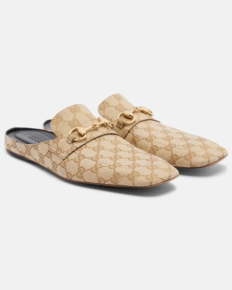 Gucci Mules Ragazzo in canvas GG Beige