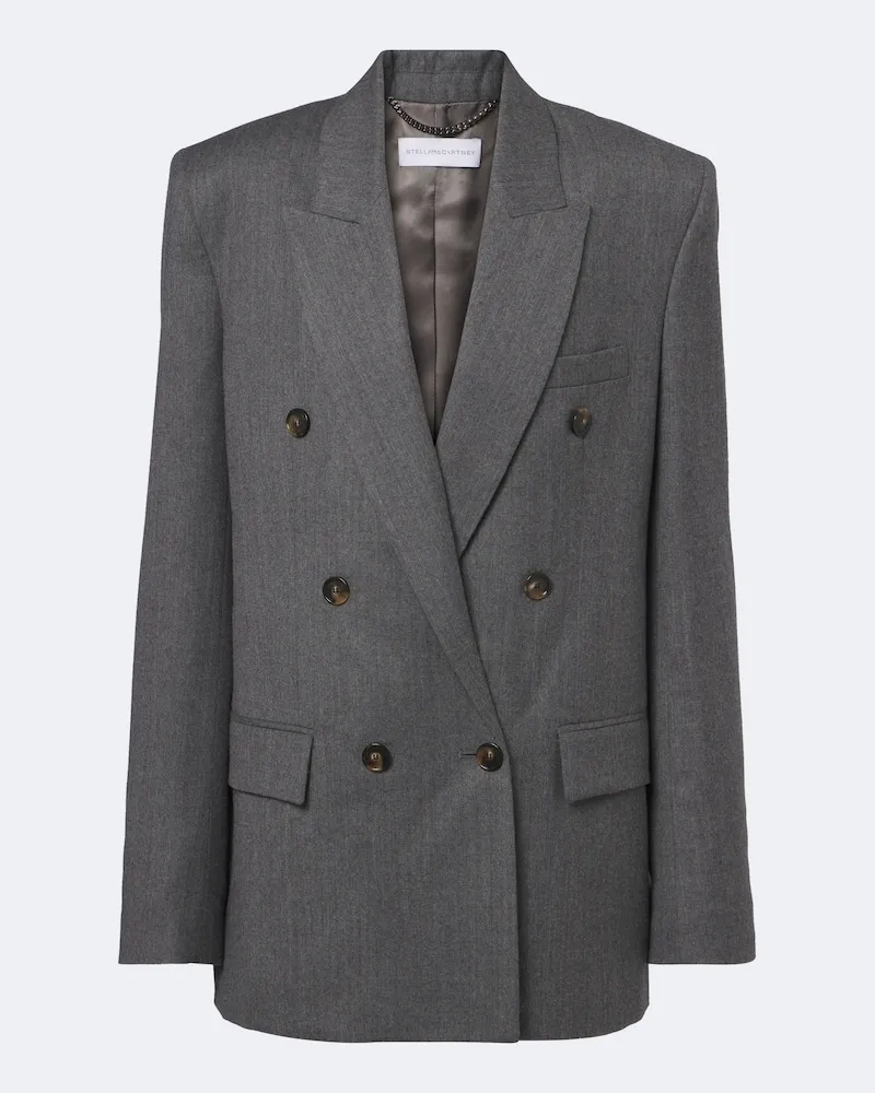 Stella McCartney Giacca in lana doppiopetto Grigio