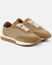 The Row Sneakers Owen Runner in suede Beige