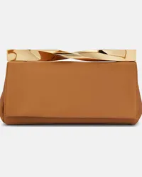 Aquazzura Clutch Twist in pelle Beige