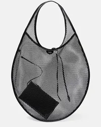 Alaïa Alaïa Borsa a spalla One Piece XL in mesh Nero