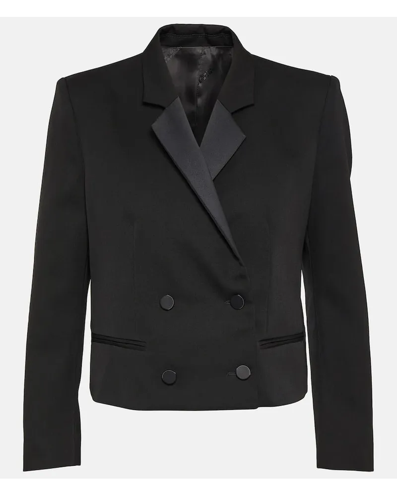 Isabel Marant Giacca da smoking cropped Hastagd in lana Nero