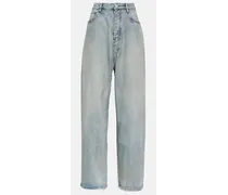 Balenciaga Jeans a gamba larga e vita media Blu