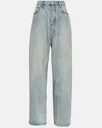 Balenciaga Jeans a gamba larga e vita media Blu