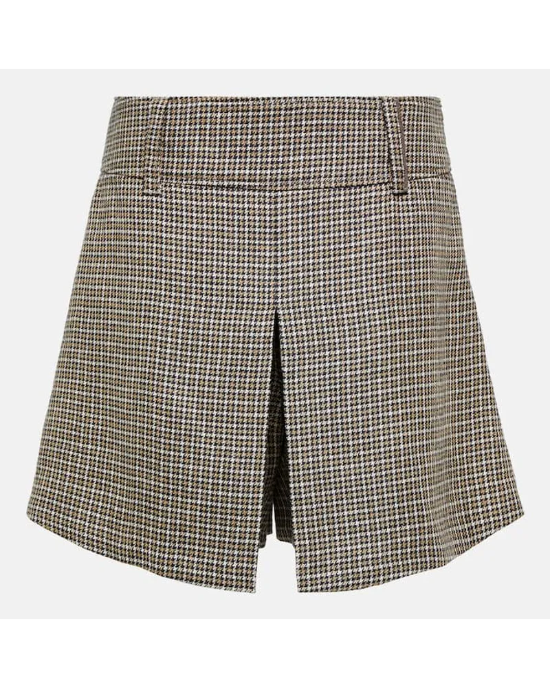 Brunello Cucinelli Skort in lino a quadri Multicolore