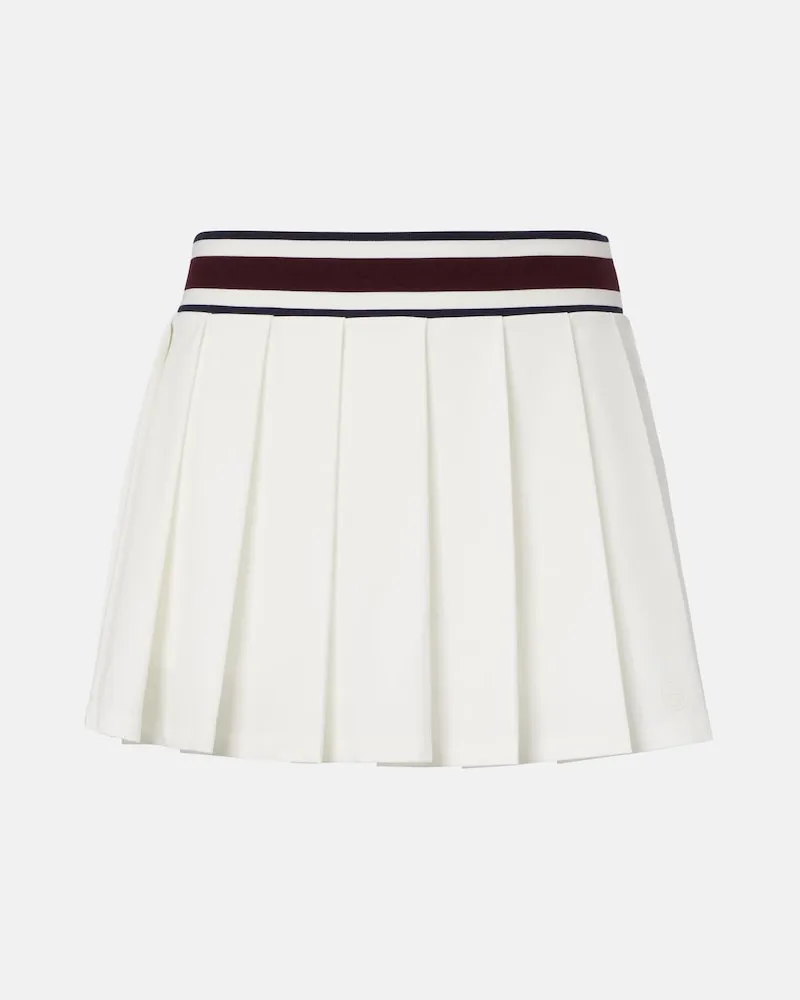 Tory Burch Gonna tennis a righe plissÃ Bianco
