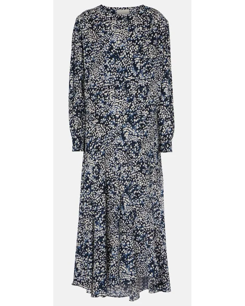 Isabel Marant Abito lungo Hanae in misto seta Blu