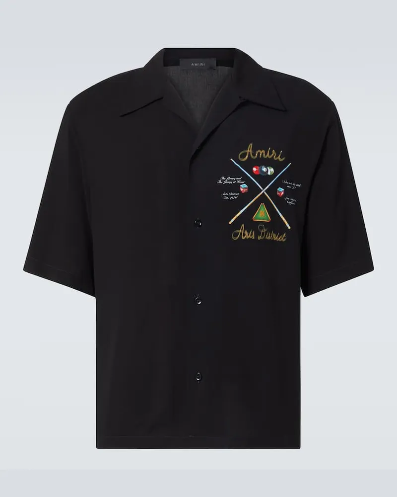 Amiri Camicia Pool Cue con stampa Nero