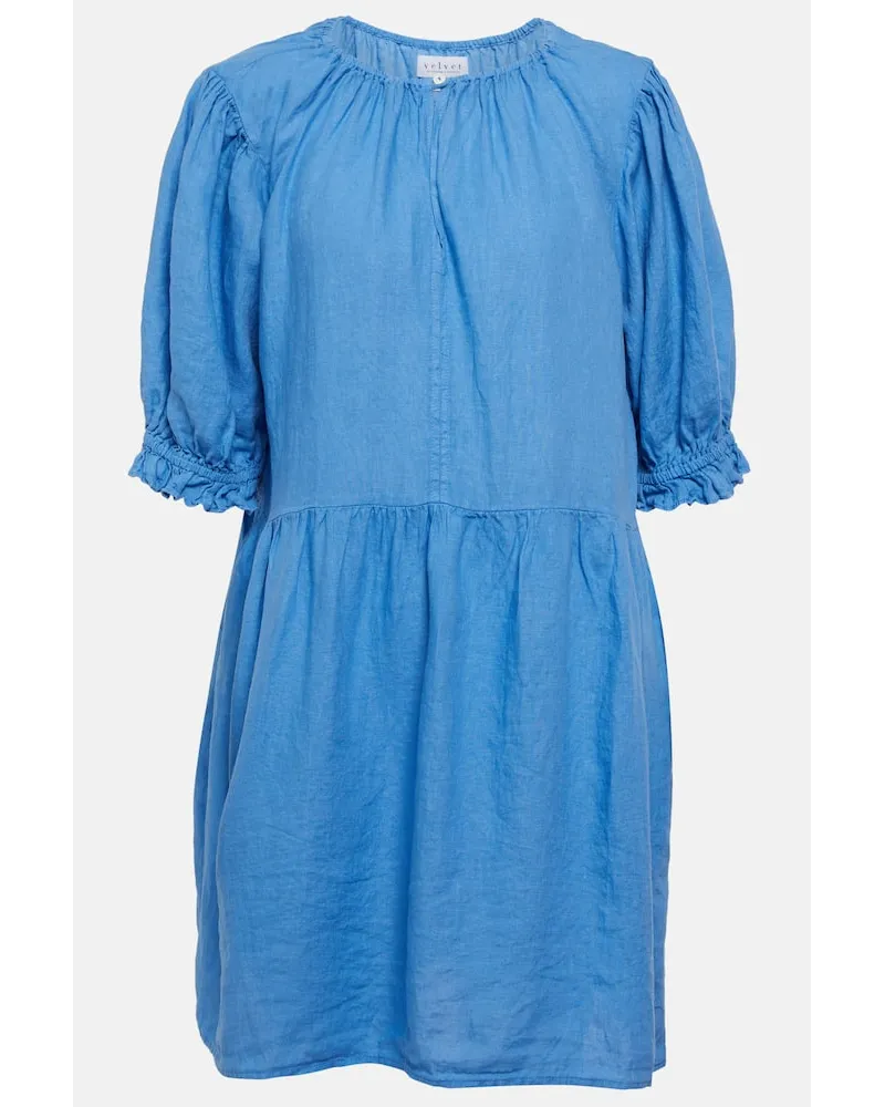 Velvet Miniabito Kailani in lino Blu