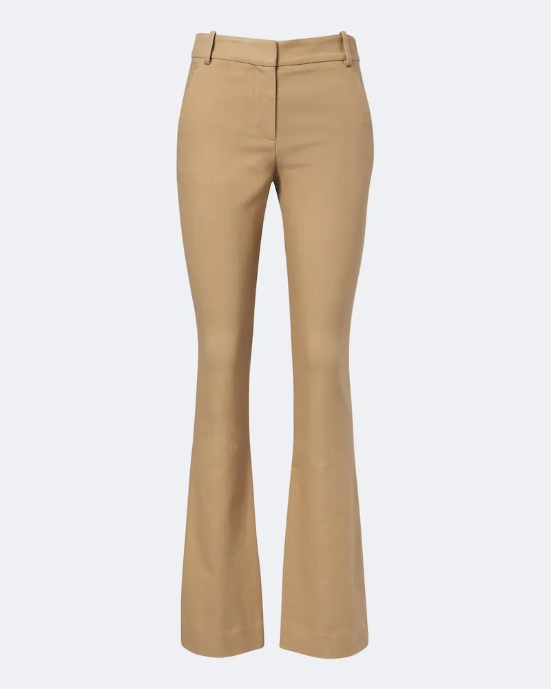 Veronica Beard Pantaloni flared Corbette in twill Beige