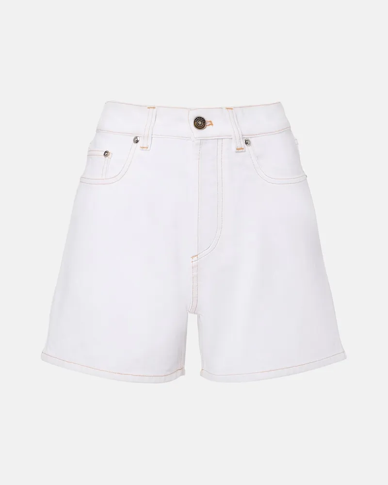 Versace Shorts in denim Bianco
