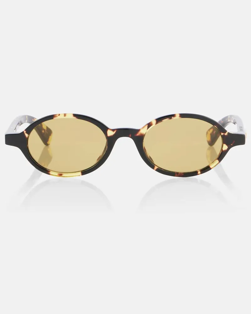 Bottega Veneta Occhiali da sole ovali Classic Marrone