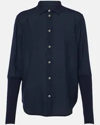 Loro Piana Camicia in lana Blu