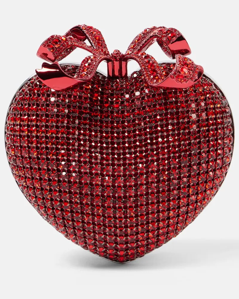 Self-Portrait Clutch con cristalli Rosso