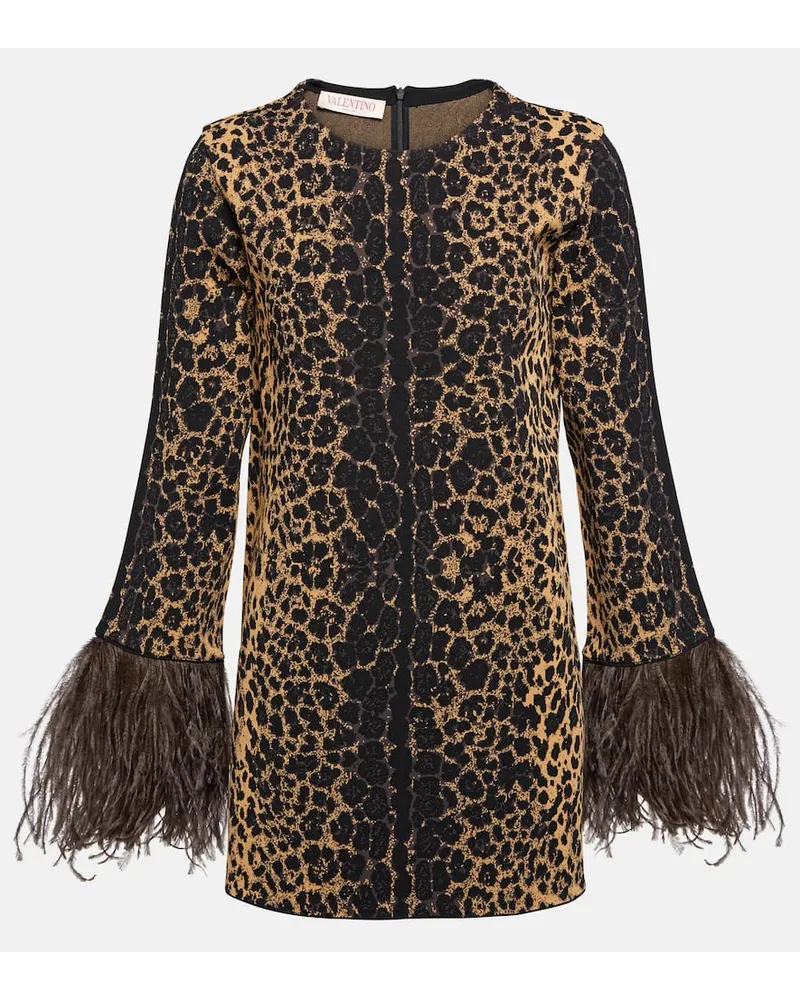 Valentino Garavani Pullover con piume Marrone
