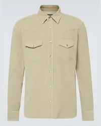 Tom Ford Camicia in velluto a coste Beige