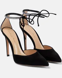 Gianvito Rossi Pumps Montecarlo D'Orsay 105 in suede Nero