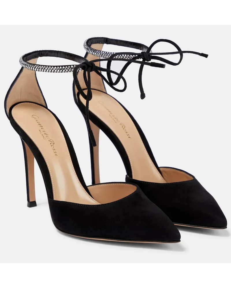 Gianvito Rossi Pumps Montecarlo D'Orsay 105 in suede Nero
