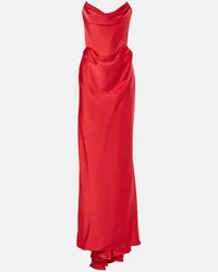 Vivienne Westwood Abito lungo in raso Rosso