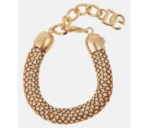 Dolce & Gabbana Bracciale con cristalli Oro