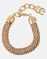 Dolce & Gabbana Bracciale con cristalli Oro