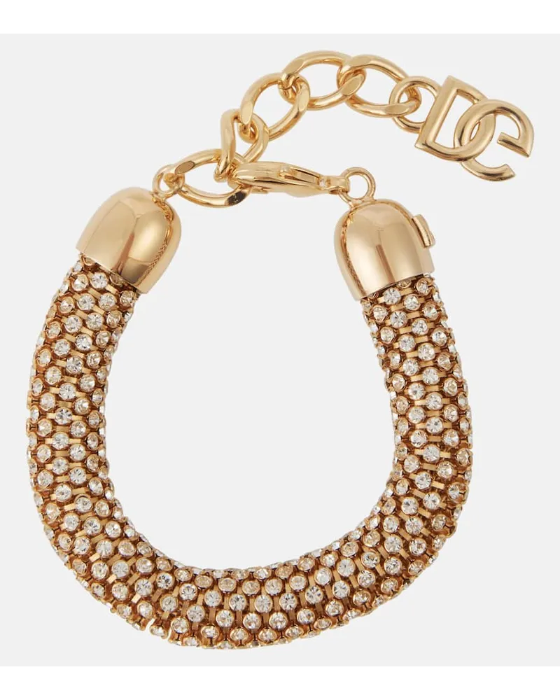 Dolce & Gabbana Bracciale con cristalli Oro