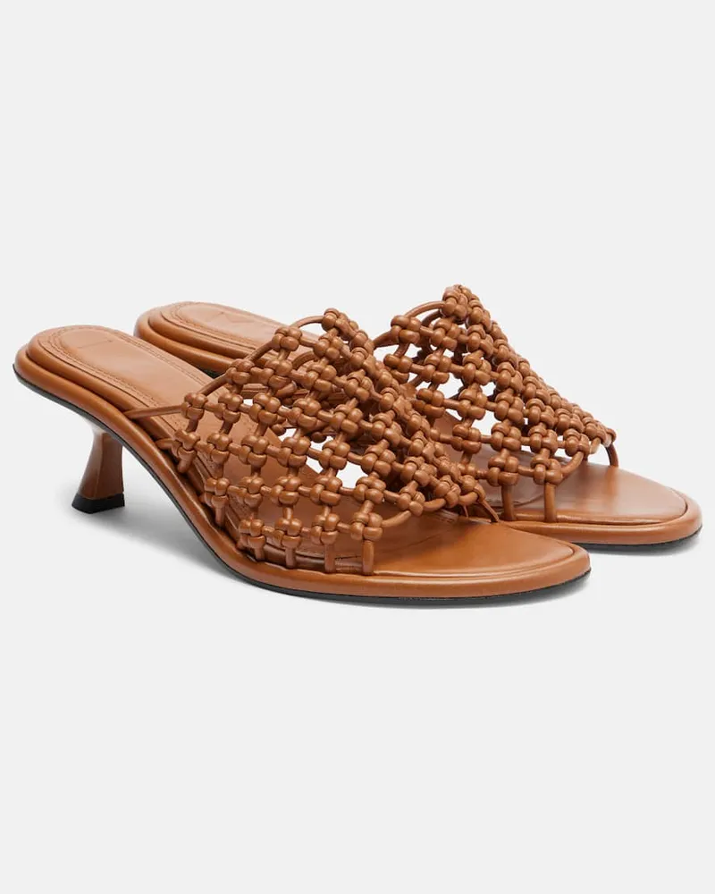 SOULIERS MARTINEZ Mules Mariza 60 in pelle Marrone