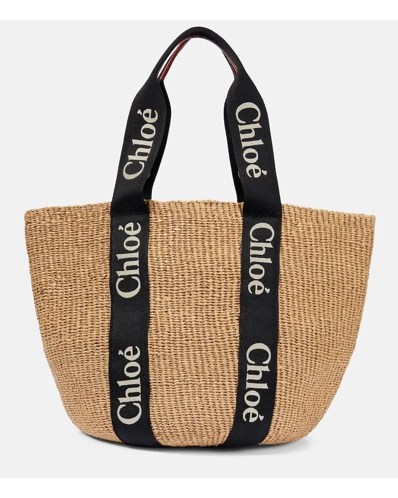 Chloé ChloÃ© Borsa a secchiello Woody Large Beige