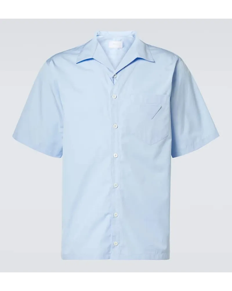 Prada Camicia in popeline di cotone Blu