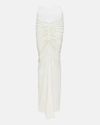 Alaïa Alaïa Gonna lunga in jersey con ruches Bianco