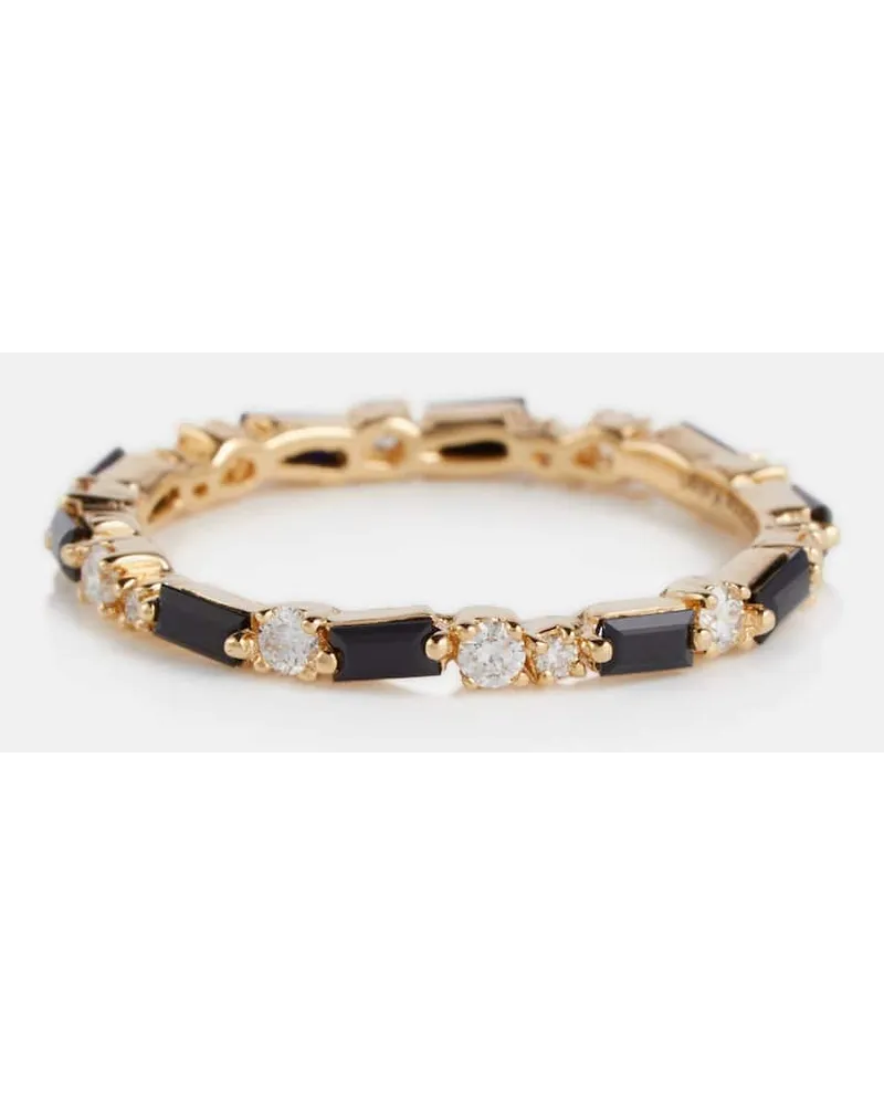 Suzanne Kalan Anello in oro 18kt con diamanti e zaffiri Multicolore