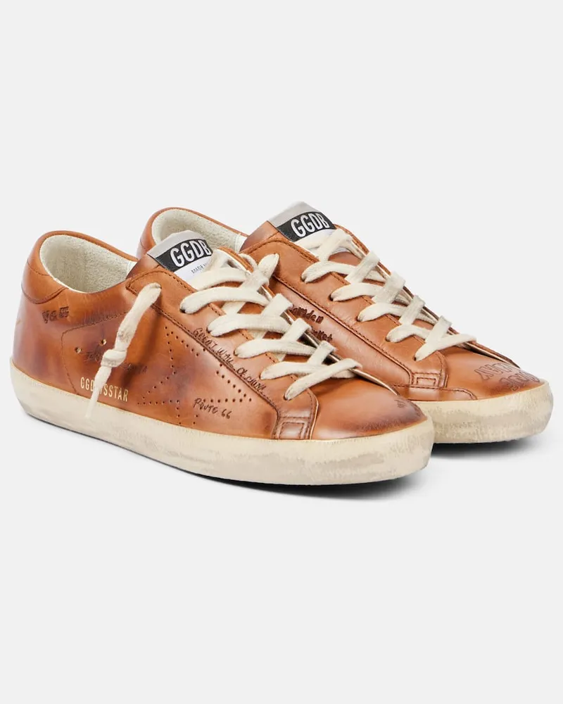 Golden Goose Sneakers Super-Star in pelle Marrone