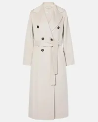 Max Mara Cappotto doppiopetto in lana Bianco