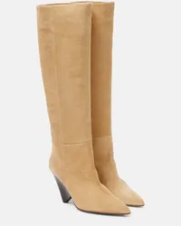 Isabel Marant Stivali Lakita in suede Beige