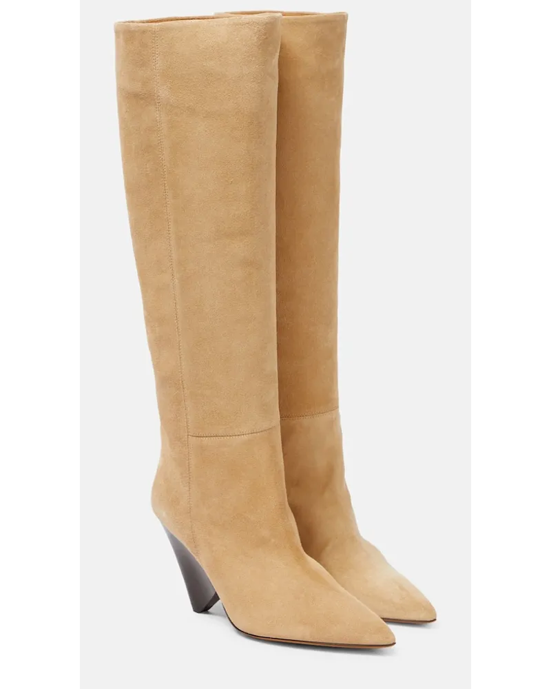 Isabel Marant Stivali Lakita in suede Beige