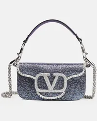 Valentino Garavani Borsa Locò Small in pelle con decorazione Viola