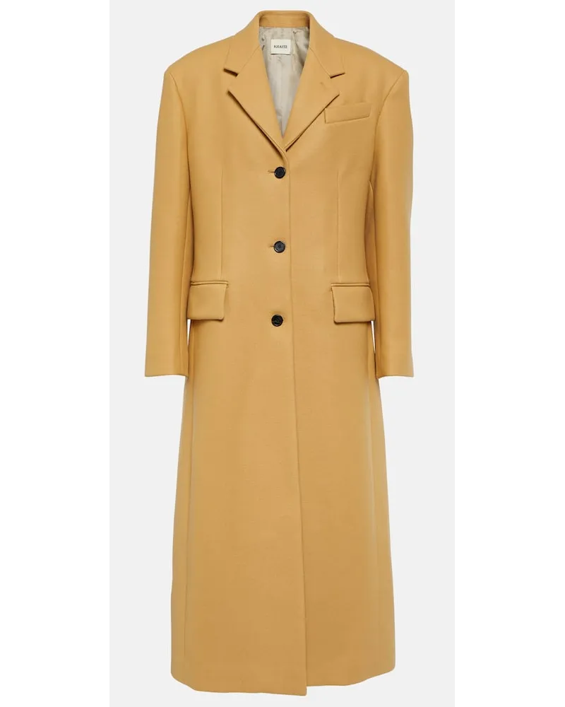 KHAITE Cappotto in misto lana Giallo