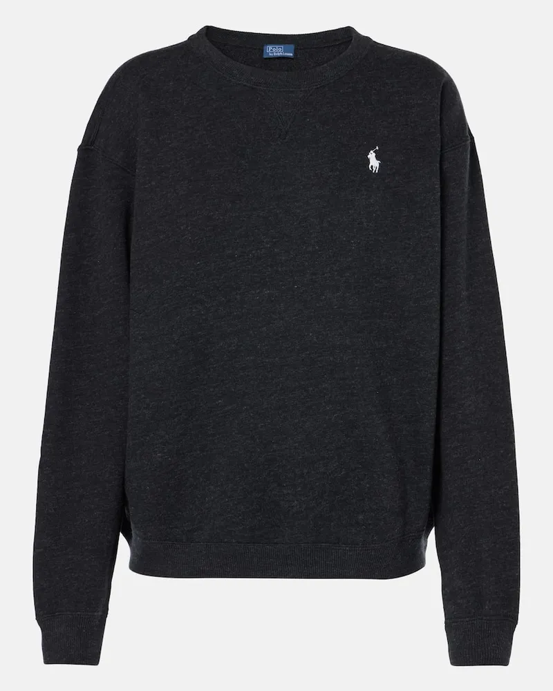 Ralph Lauren Felpa in misto cotone con logo Grigio