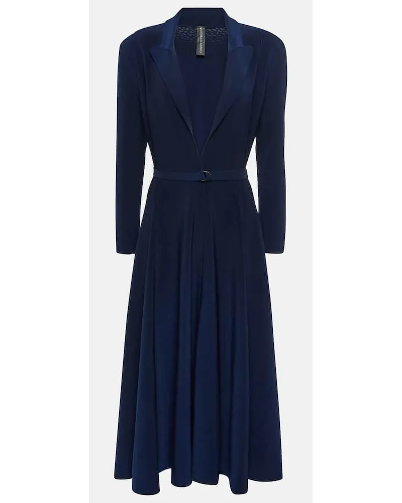 Norma Kamali Abito midi in jersey Blu