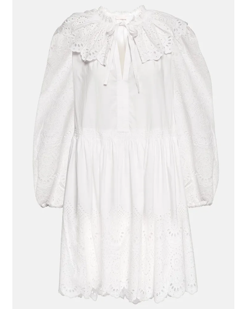 Ulla Johnson Miniabito Narcisa in cotone Bianco