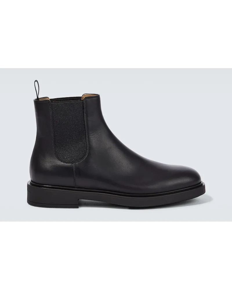 Gianvito Rossi Stivaletti Chester in pelle Nero