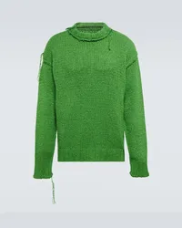 Sacai Pullover oversize in cotone Verde